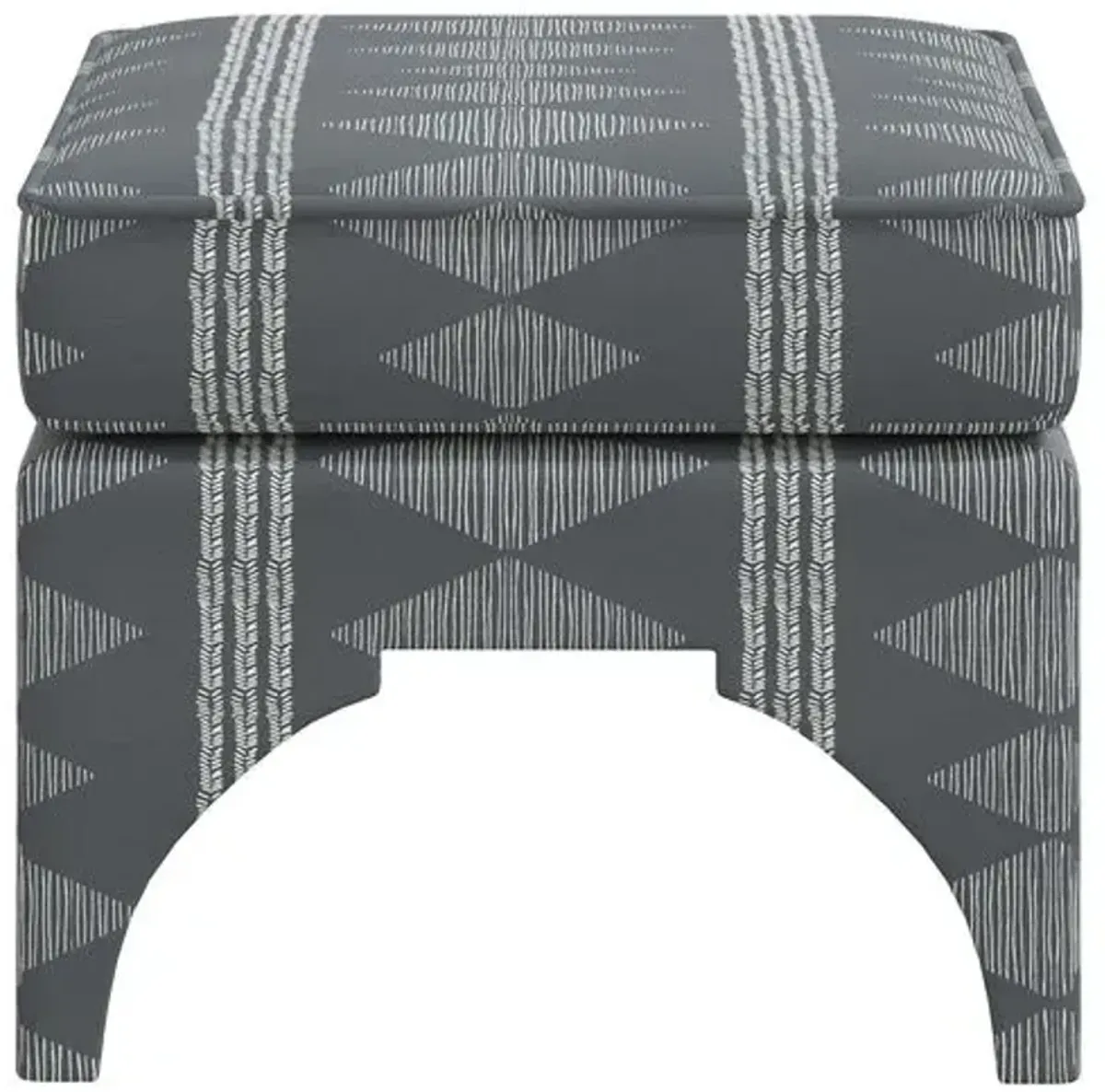 Maude Pillow-Top Ottoman - Soweto Charcoal