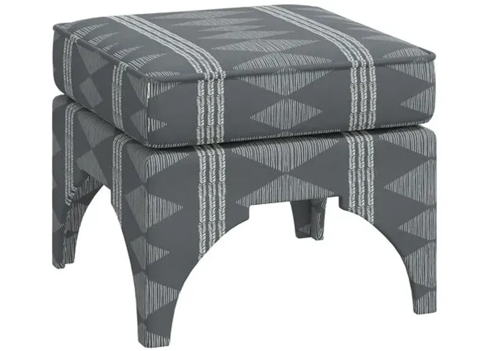 Maude Pillow-Top Ottoman - Soweto Charcoal