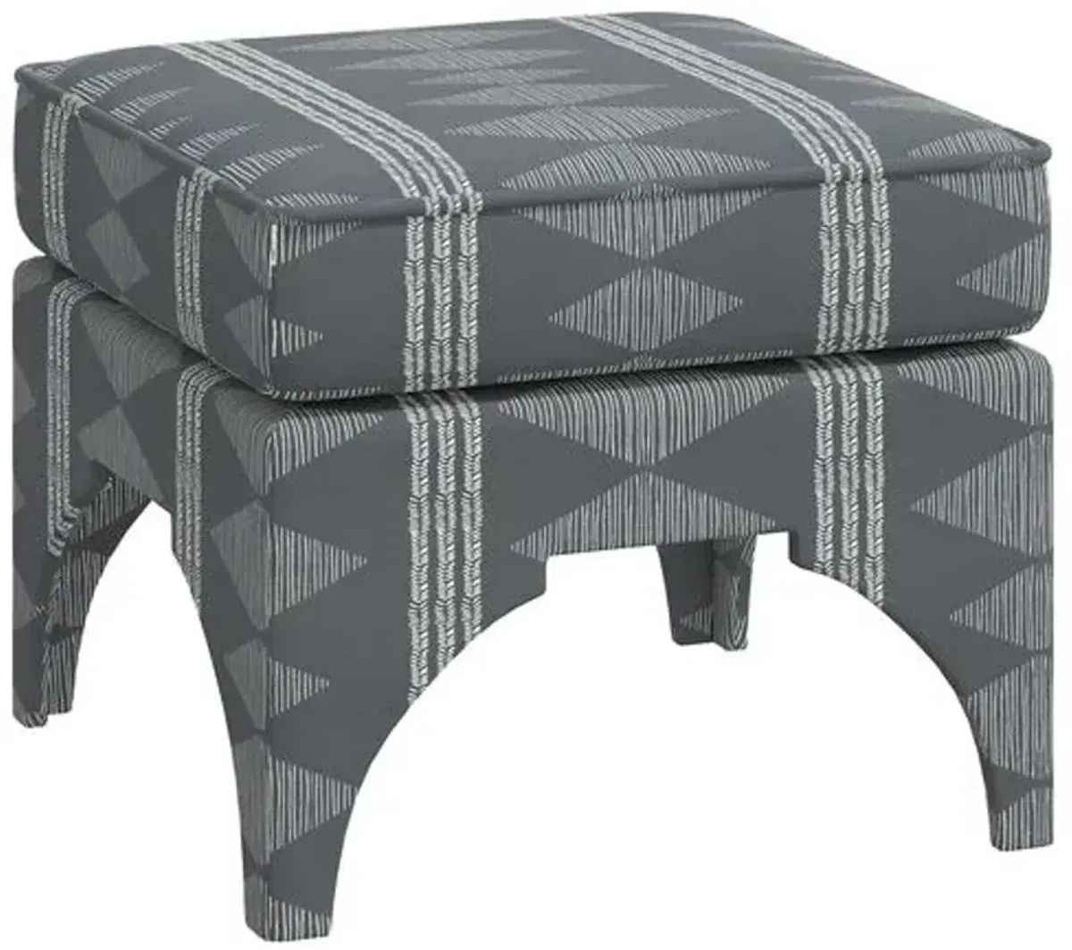 Maude Pillow-Top Ottoman - Soweto Charcoal