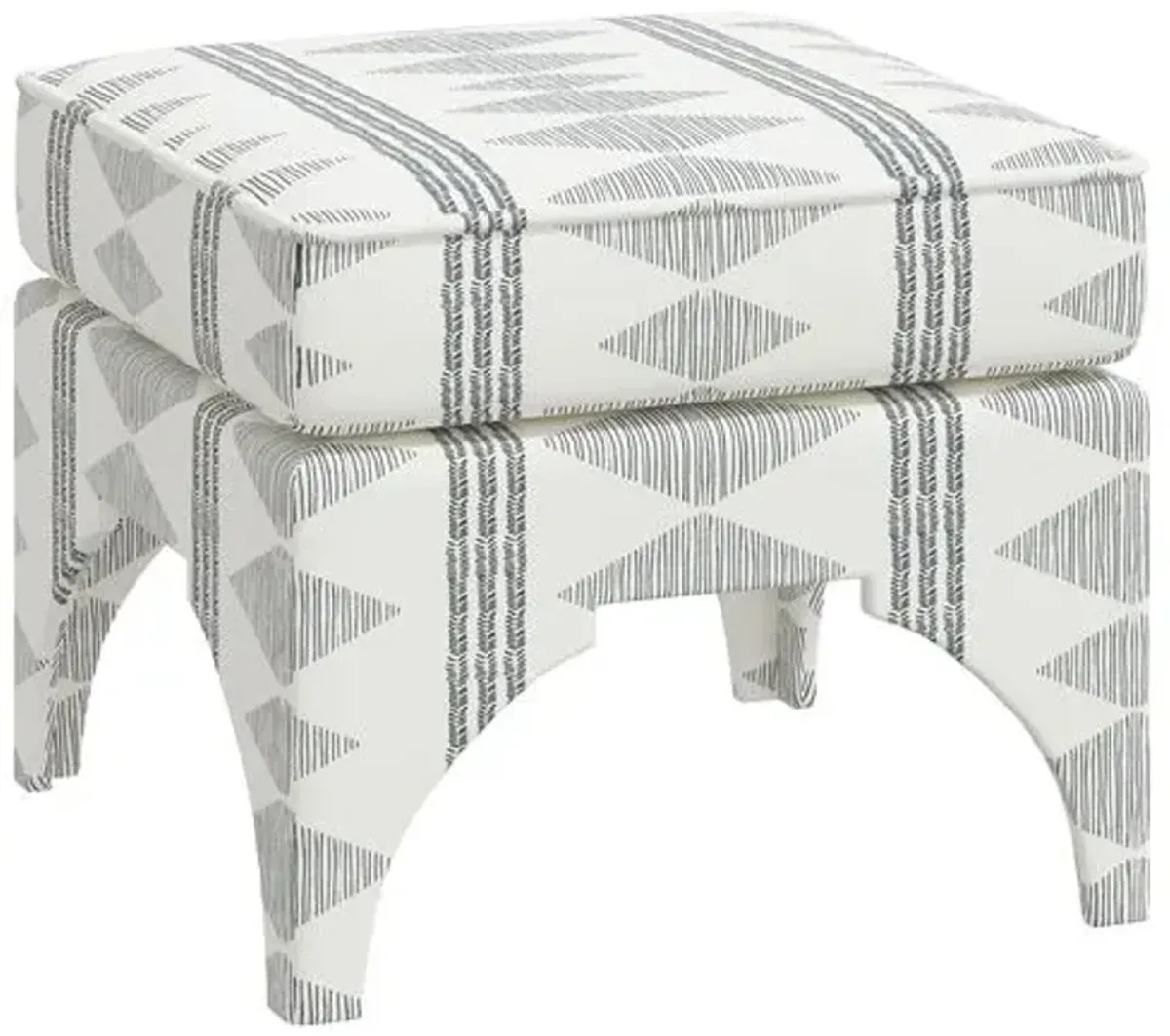 Maude Pillow-Top Ottoman - Soweto Gray