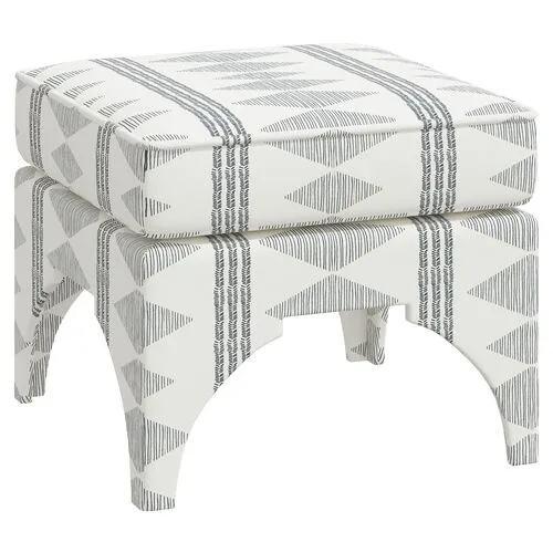 Maude Pillow-Top Ottoman - Soweto Gray