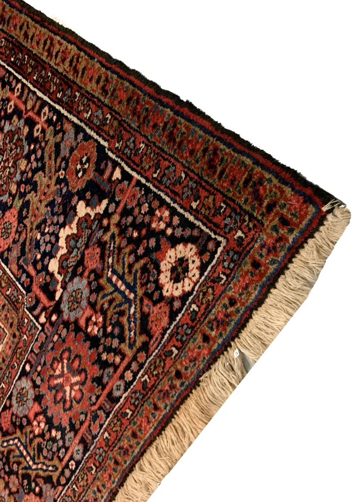 8'2x12' Persian Heriz Rug - Red - Red