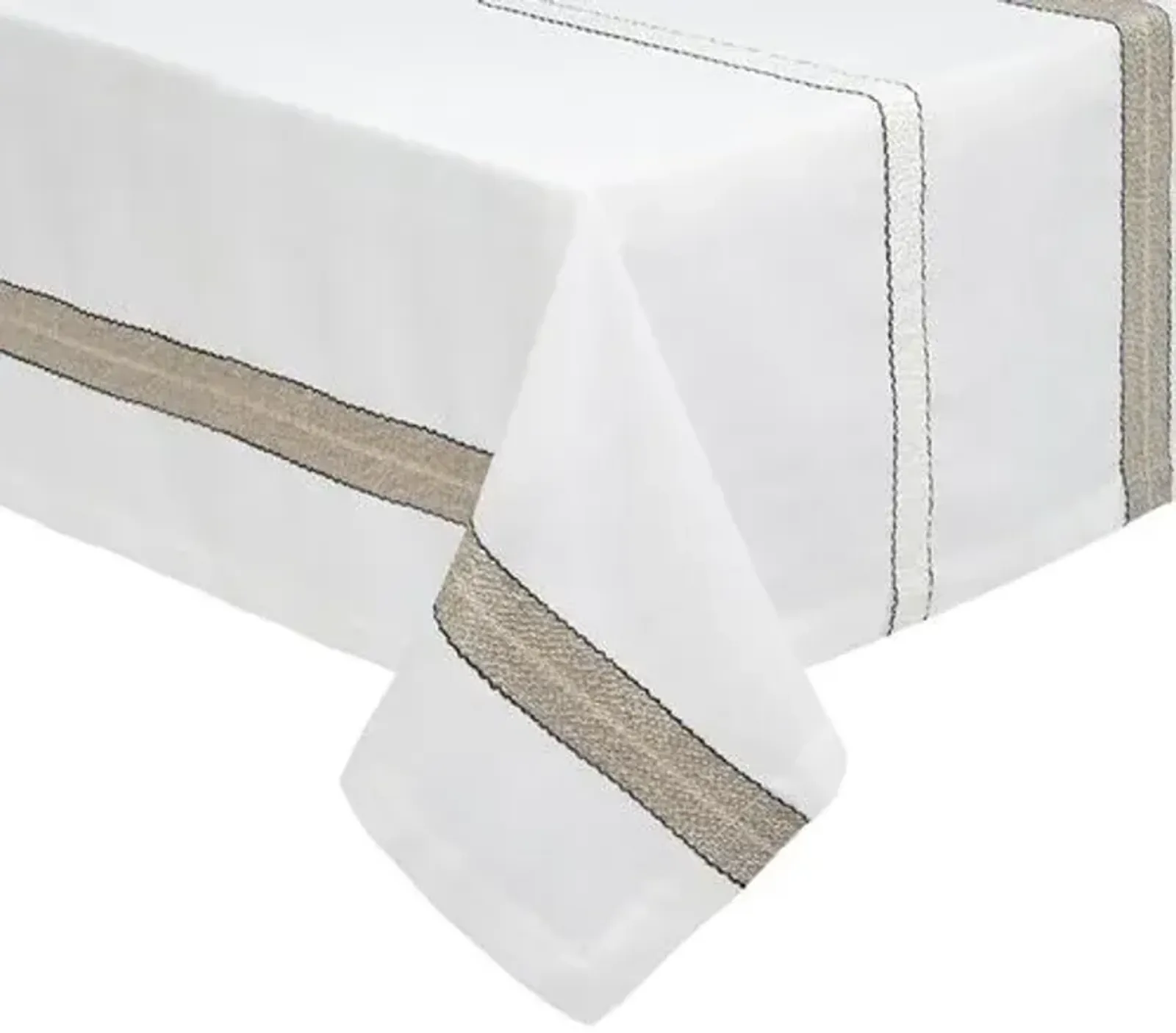 Puglia Tablecloth - White/Gold By Mode Living