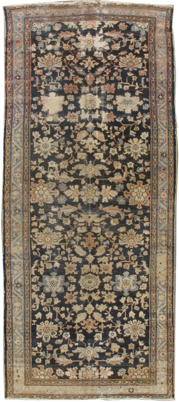 Antique Distressed Malayer 5' X 11'10" - Blue