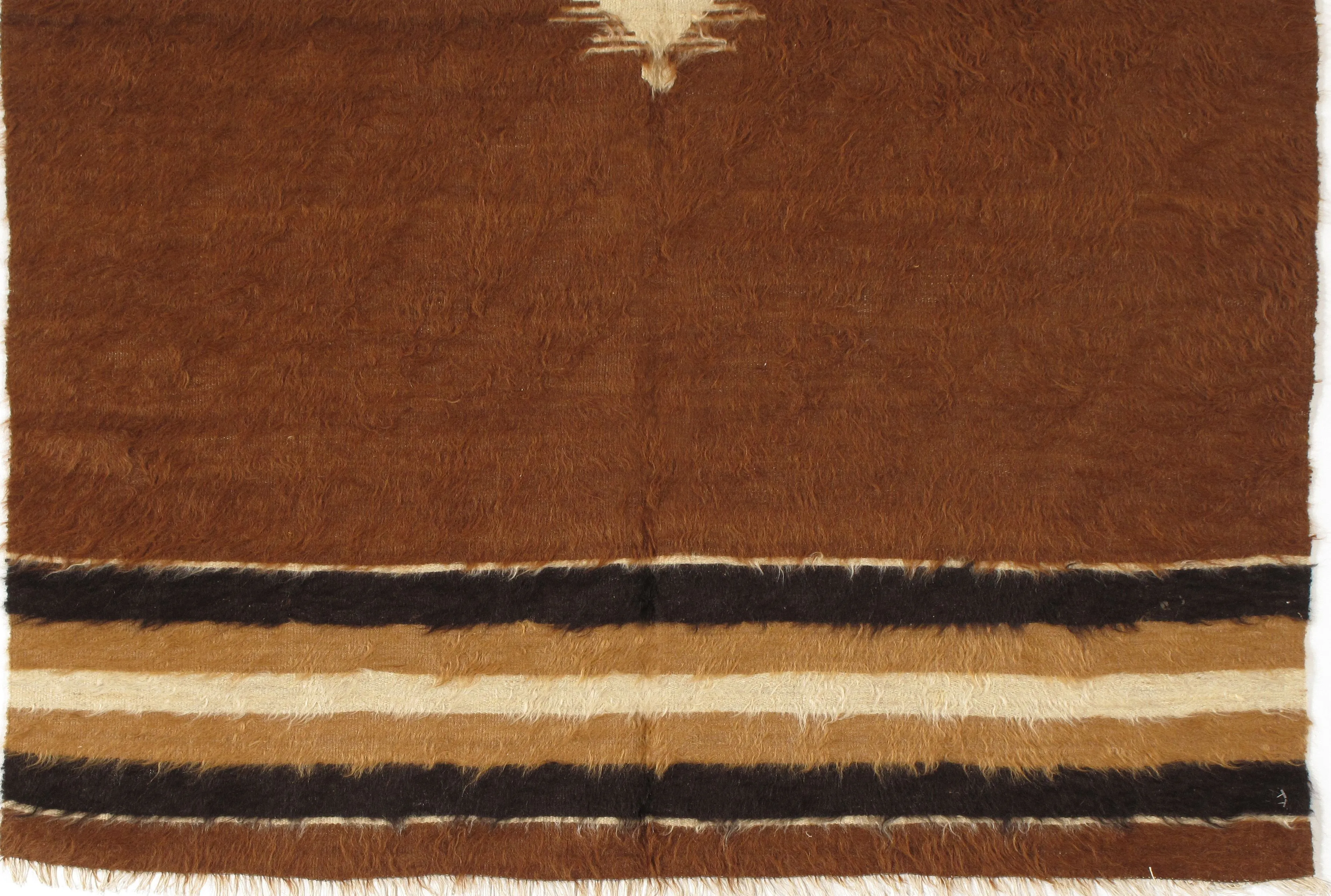 Turkish Mohair Rug - 4'3" X 6'3 - Brown - Brown