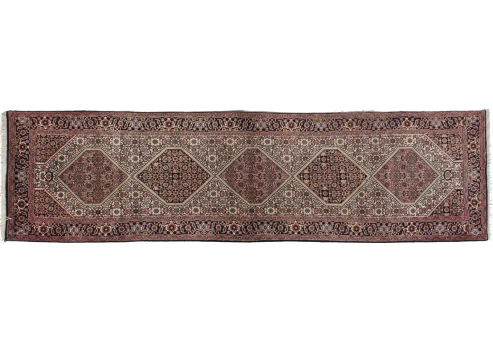 Ivory Bidjar Hand Woven Runner 2'7 X 9'9 - Red