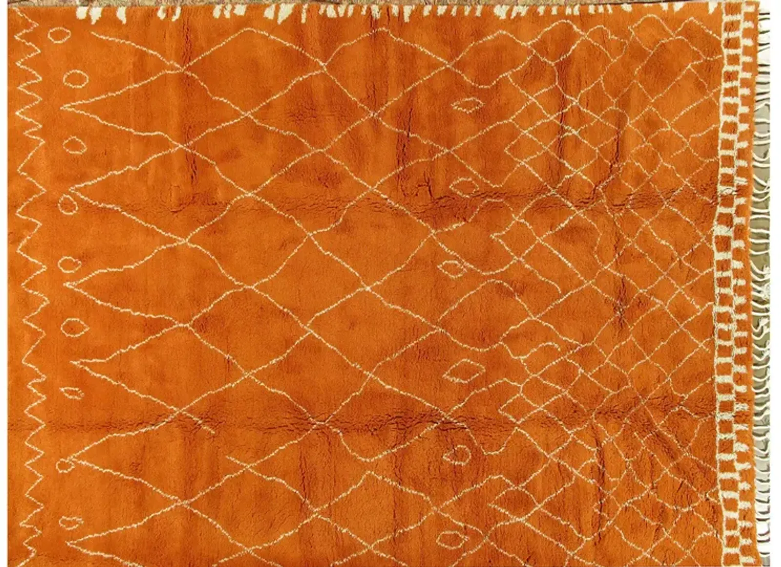 10'x12'10" Moroccan Style Fluffy Rug - Orange - Orange