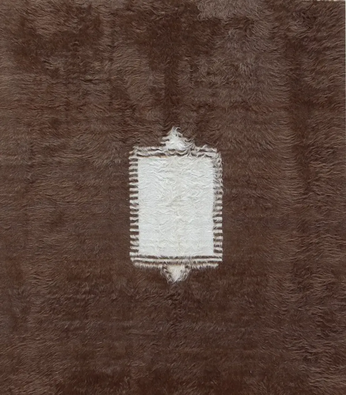 Turkish Brown Mohair Rug - 4' X 6'2 - Brown