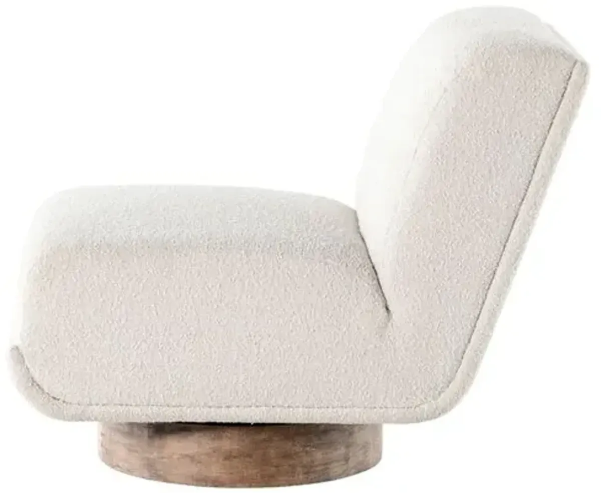 Marshall Boucl Swivel Chair - Knoll Natural