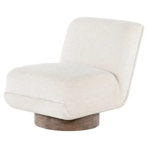 Marshall Boucl Swivel Chair - Knoll Natural