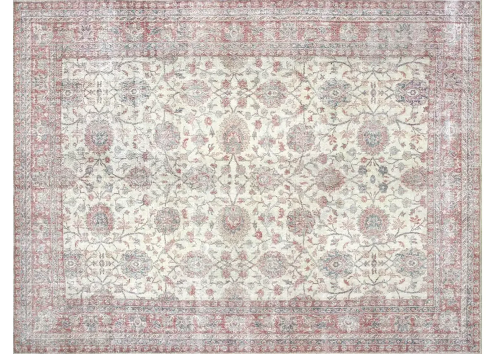 1960s Turkish Oushak Rug - 9'3" x 12'2" - Nalbandian - Red - Red