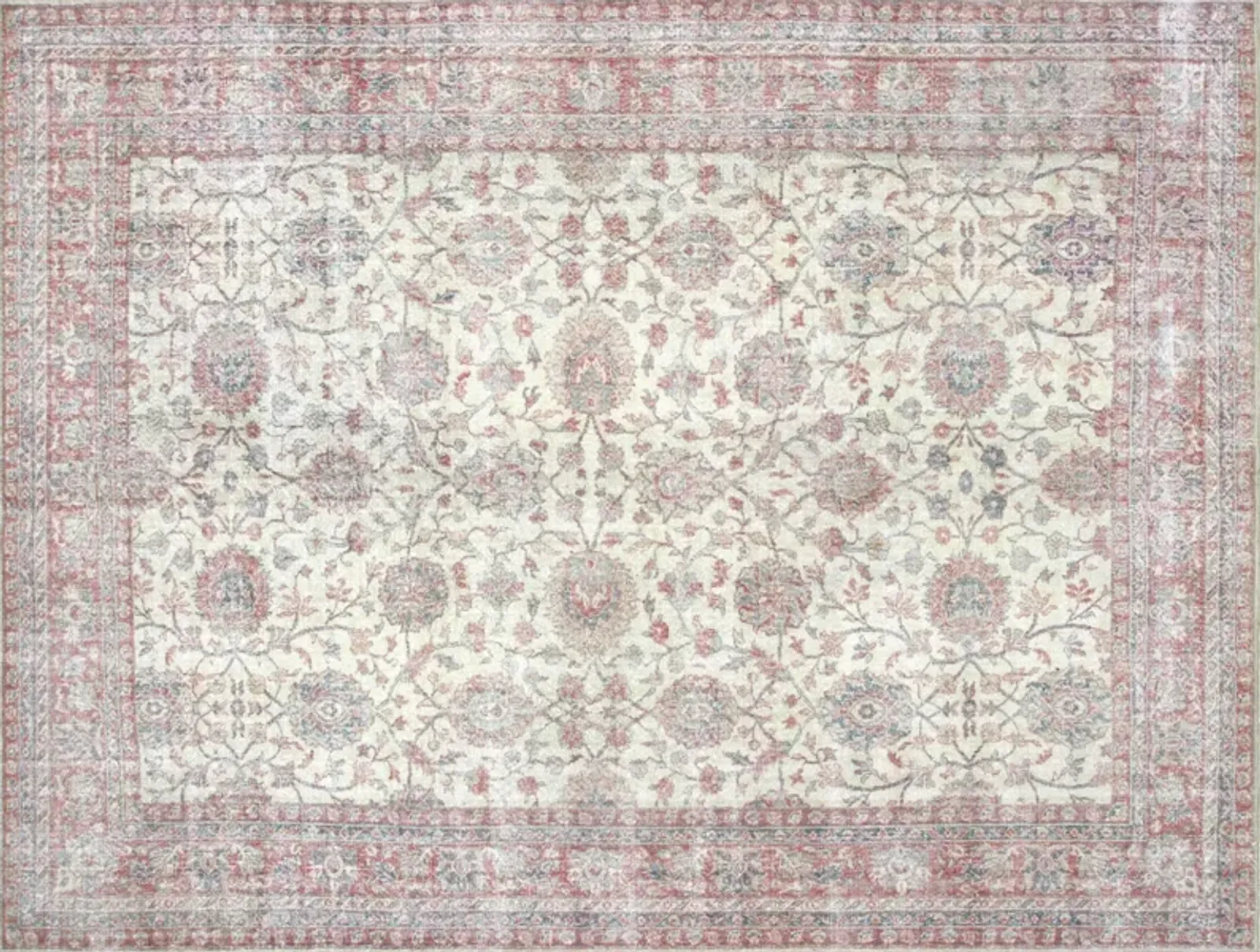 1960s Turkish Oushak Rug - 9'3" x 12'2" - Nalbandian - Red - Red