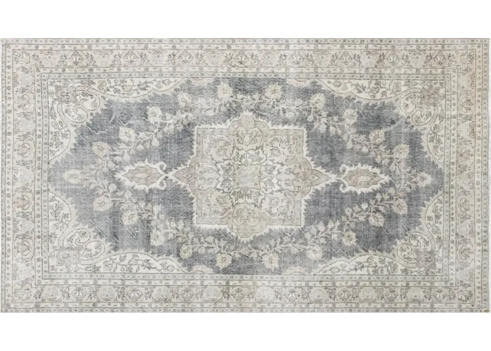 1960s Turkish Oushak Rug - 5'2" x 9'1" - Nalbandian - Gray - Gray