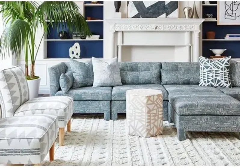 Bryn 3-Pc Sofa - Durban Blue