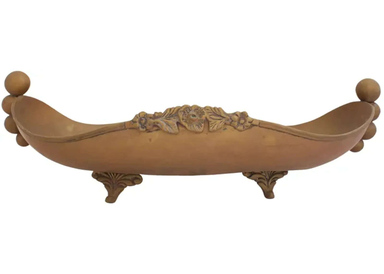 Brass Footed Centerpiece Bowl - G3Q Designs - Brown