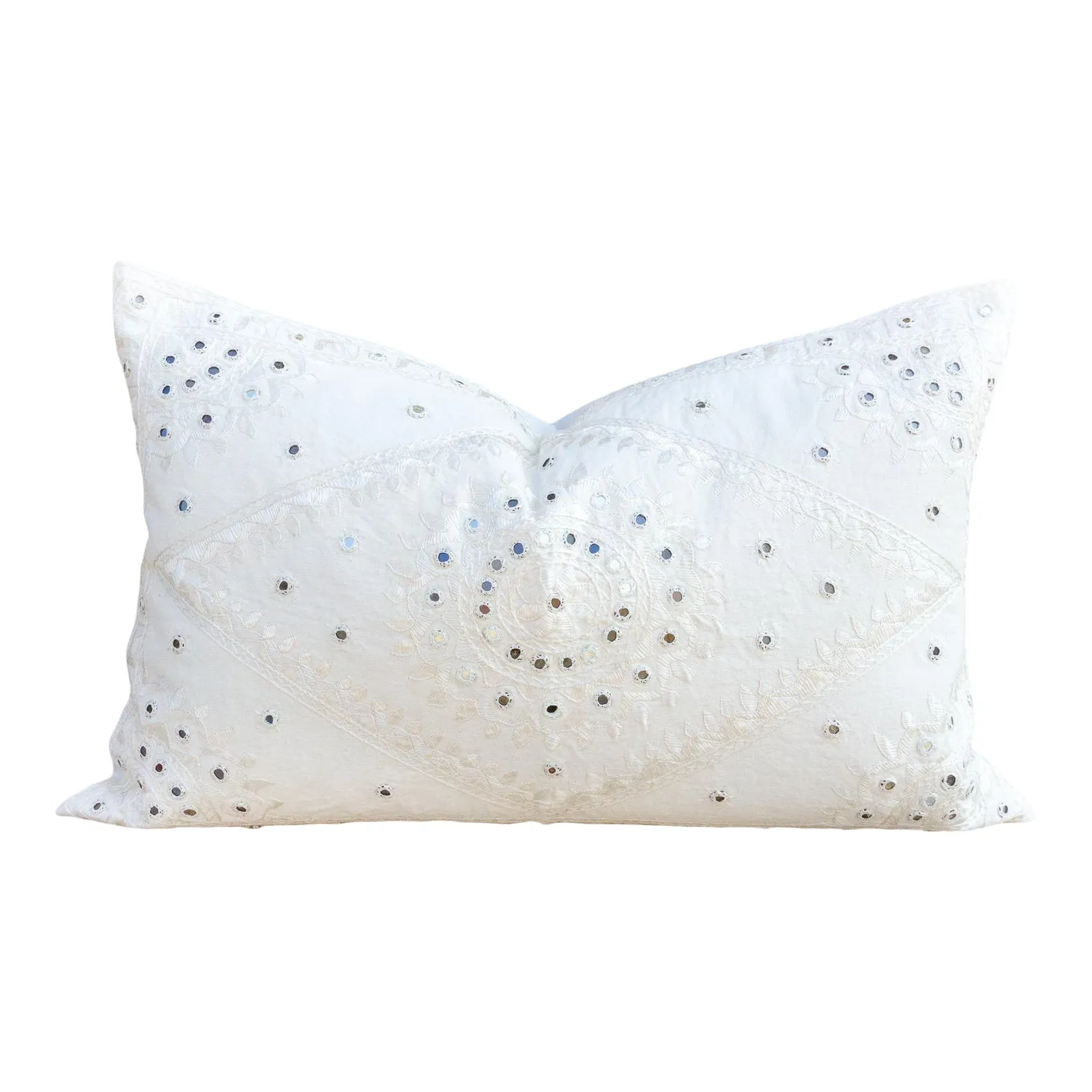 Sheesha Embroidered Lumbar Pillow - de-cor