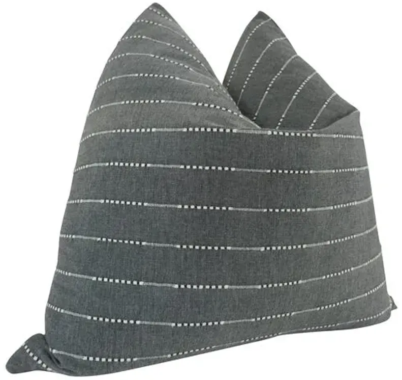 Largo 24x24 Pillow - Charcoal/White