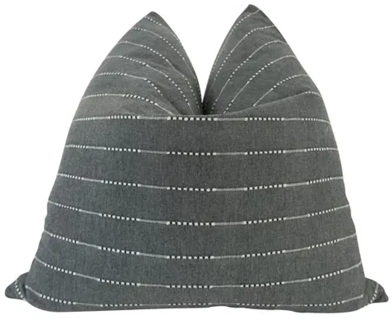 Largo 24x24 Pillow - Charcoal/White