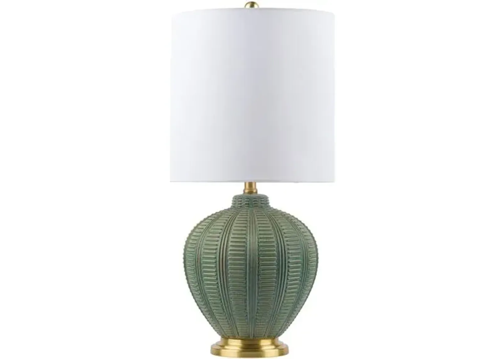 Raya Table Lamp - Green Glaze