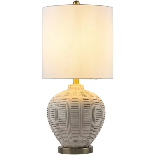 Raya Table Lamp - Off-White Glaze