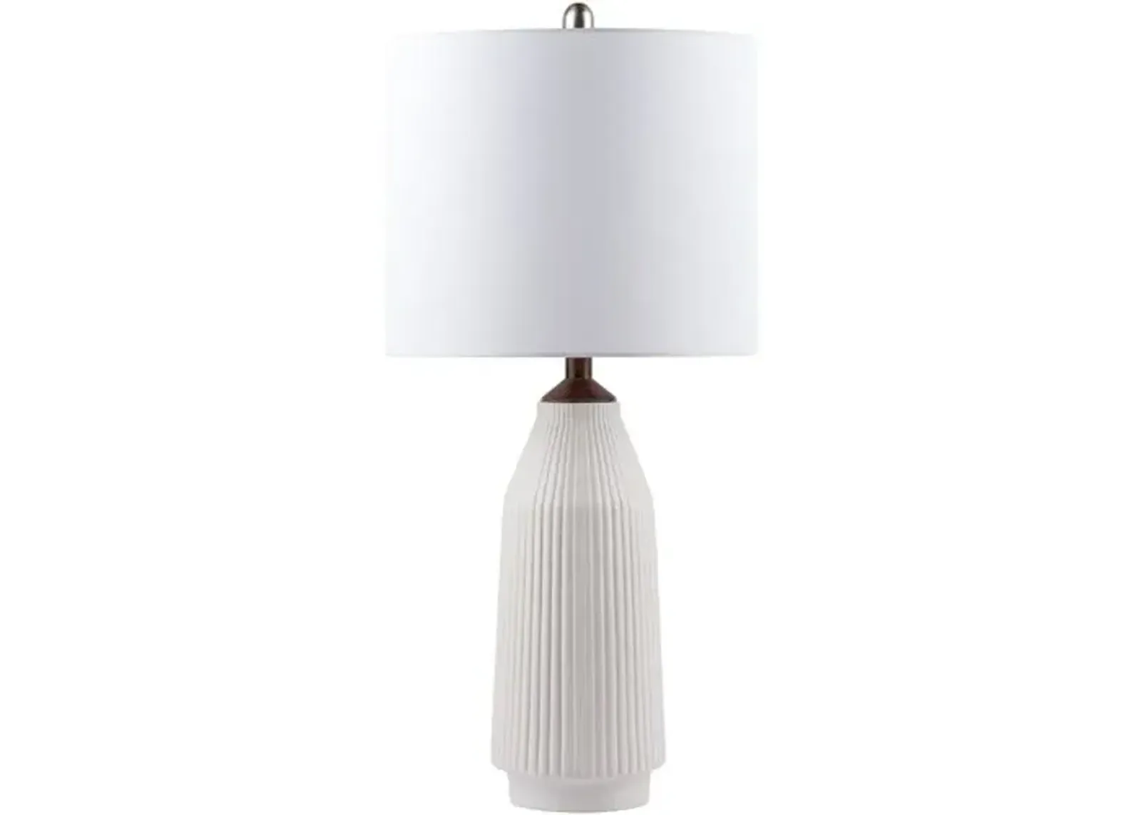 Loni Table Lamp - White Glaze