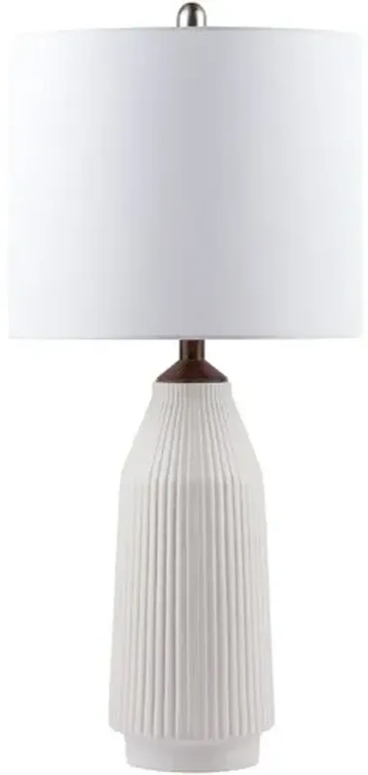 Loni Table Lamp - White Glaze