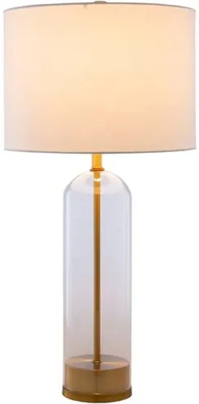 Cartha Glass Table Lamp - Gold