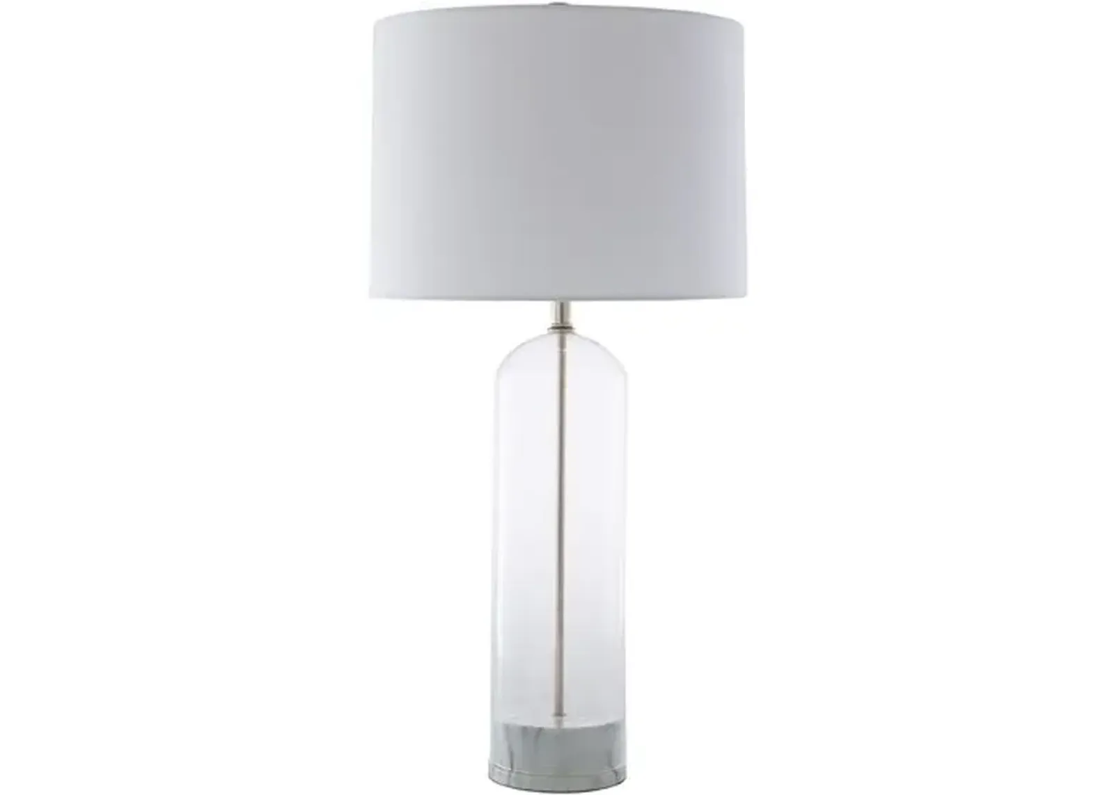 Cartha Glass Table Lamp - White