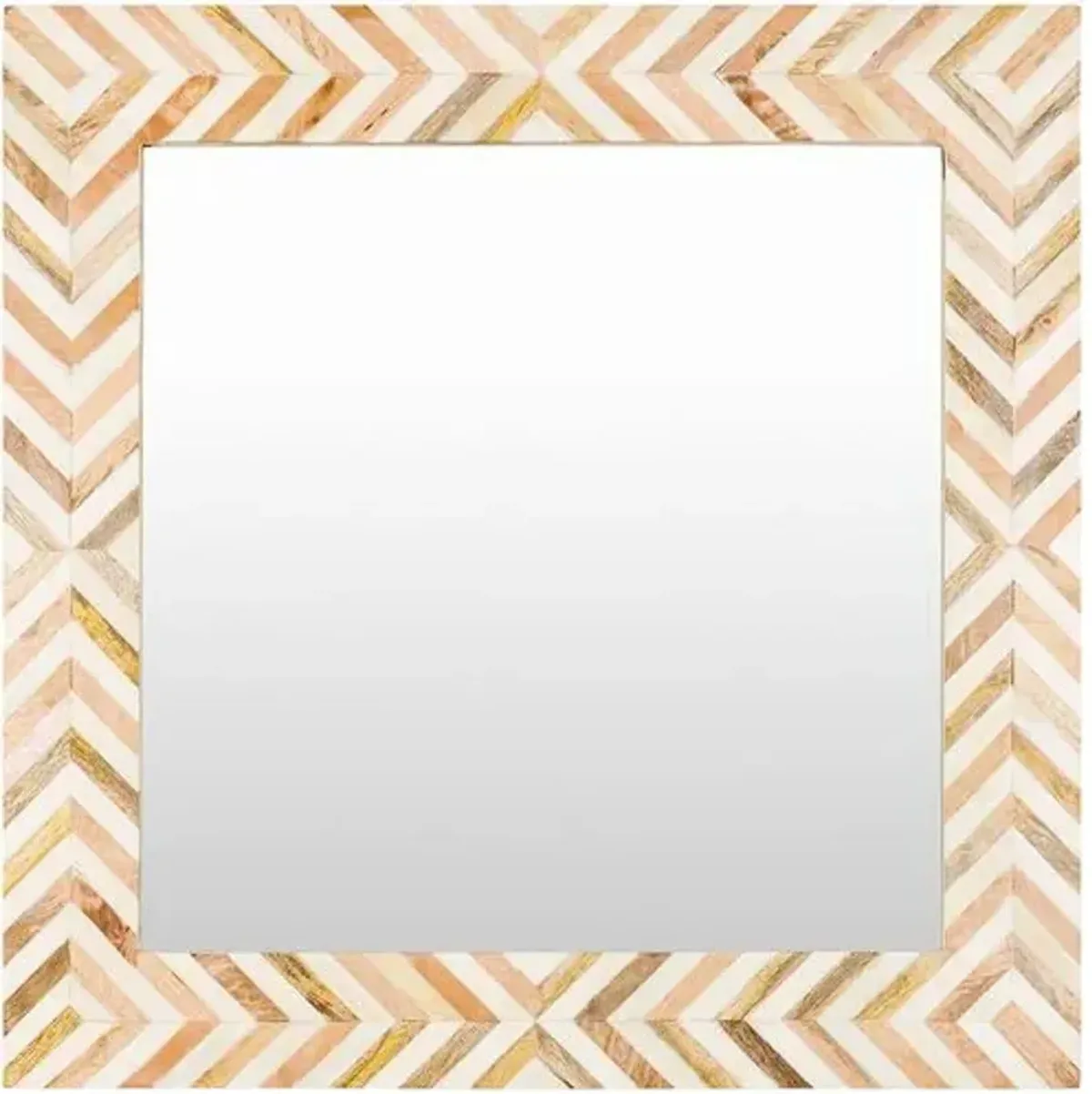 Kiara Small Square Wall Mirror - Natural