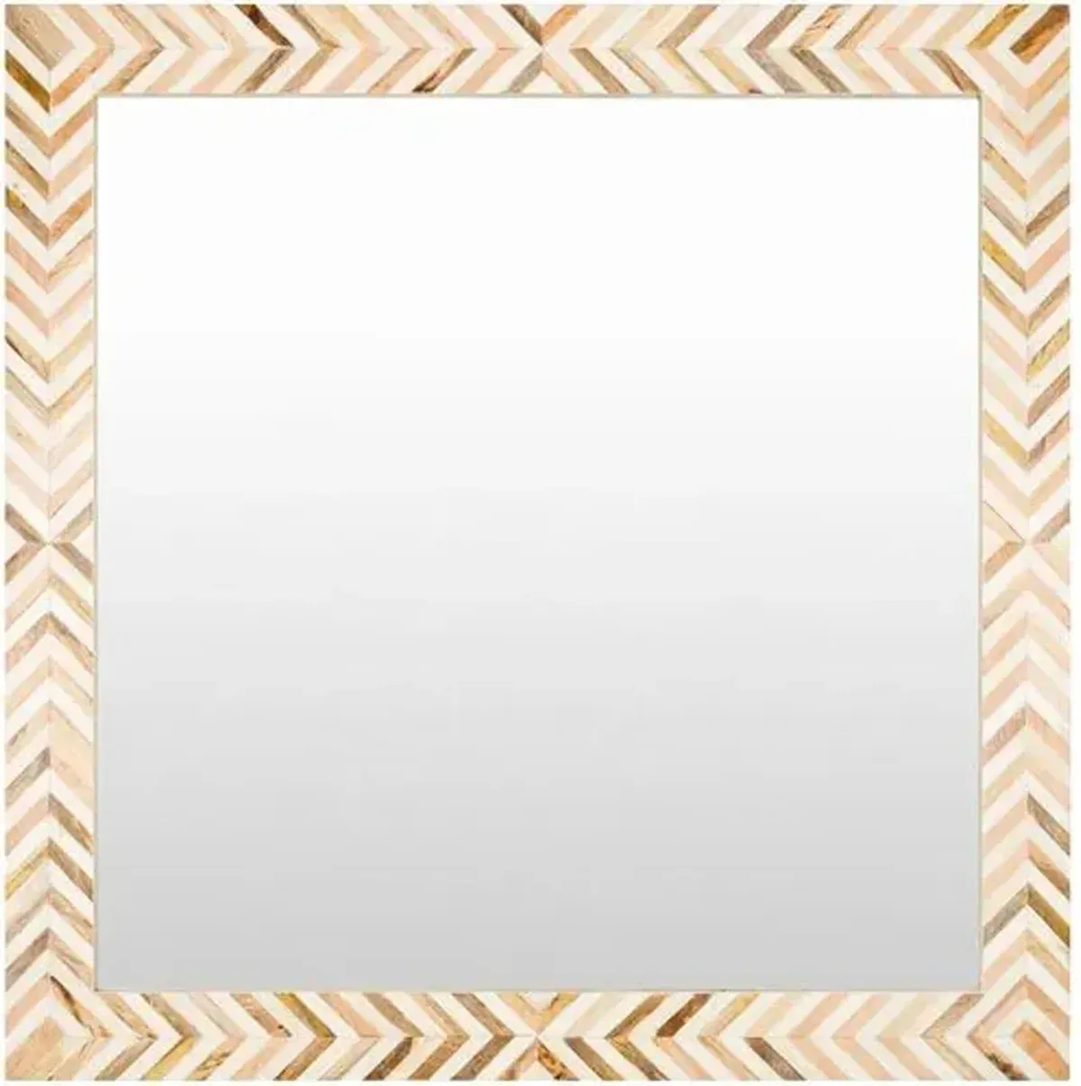 Kiara Large Square Wall Mirror - Natural