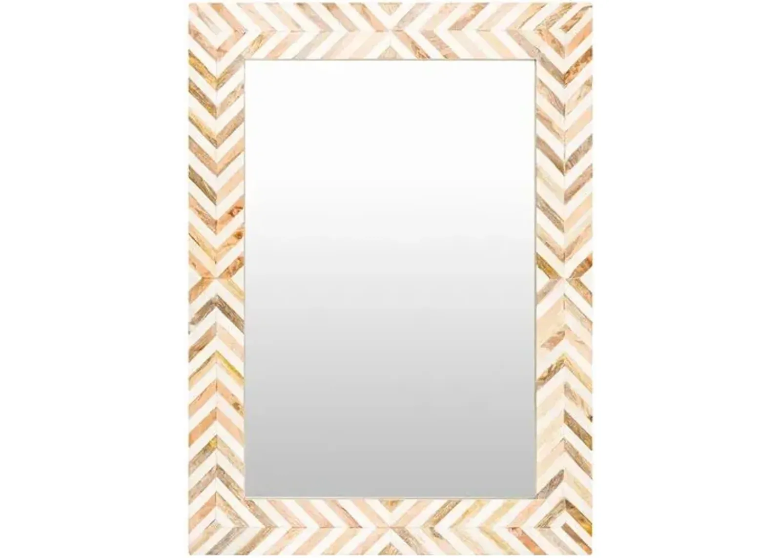 Kiara Small Rectangular Wall Mirror - Natural