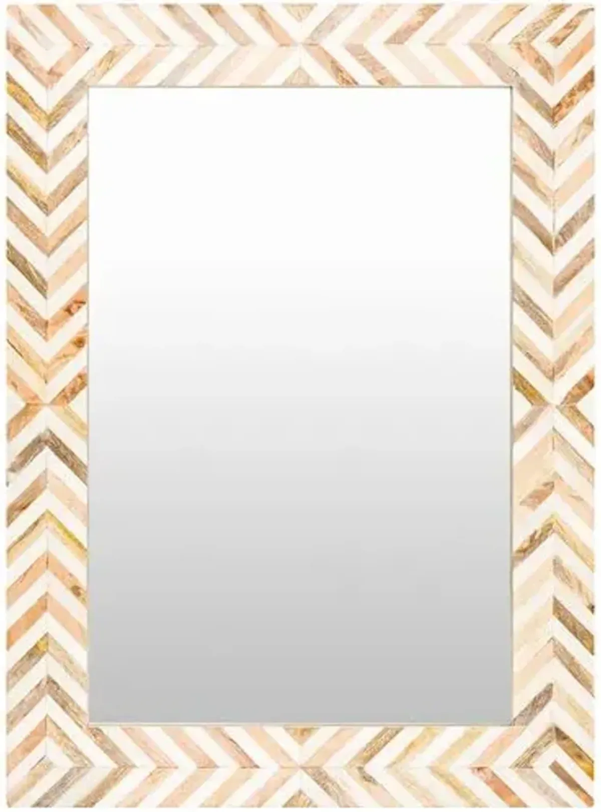 Kiara Small Rectangular Wall Mirror - Natural