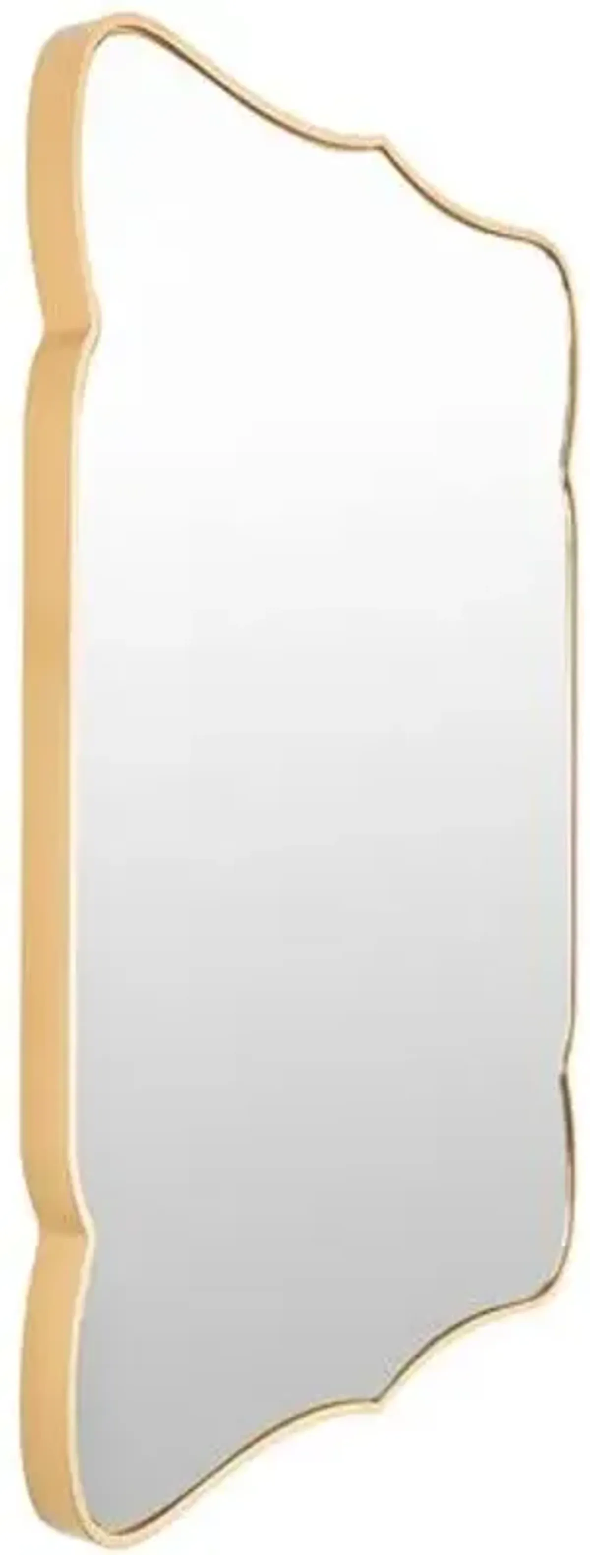 Melda Scroll Wall Mirror - Gold