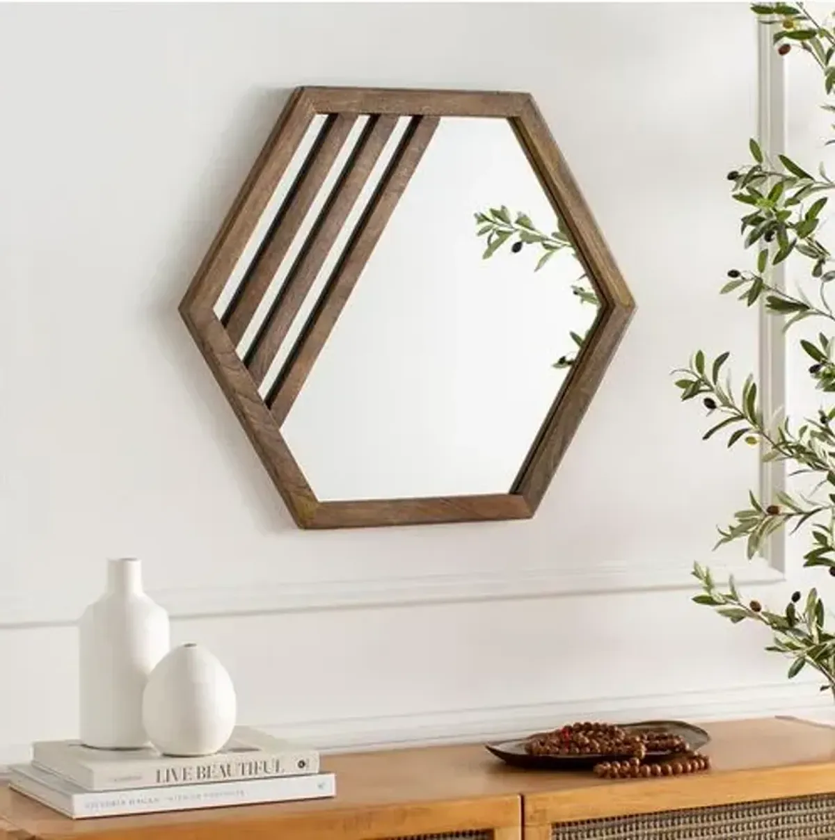 Jamari Medium Wall Mirror - Natural