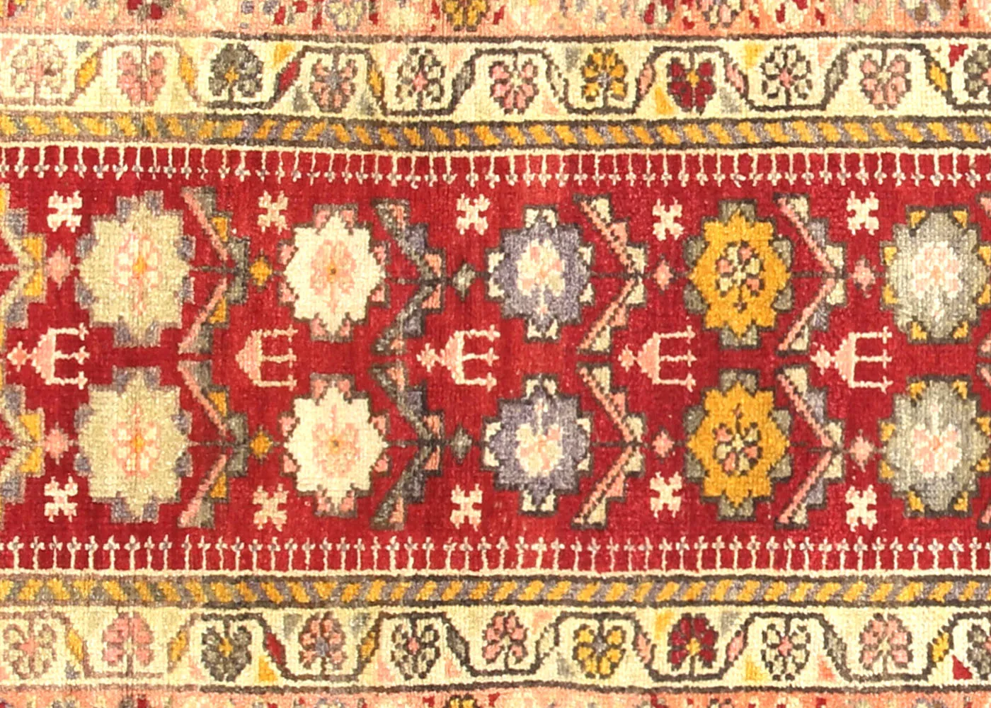 1960s Turkish Oushak Runner - 2'8" x12'6" - Nalbandian - Red