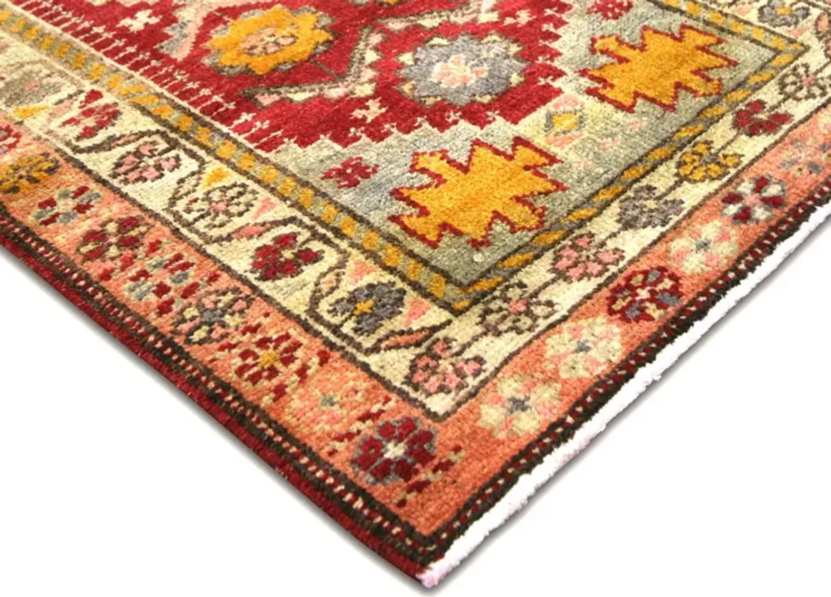 1960s Turkish Oushak Runner - 2'8" x12'6" - Nalbandian - Red