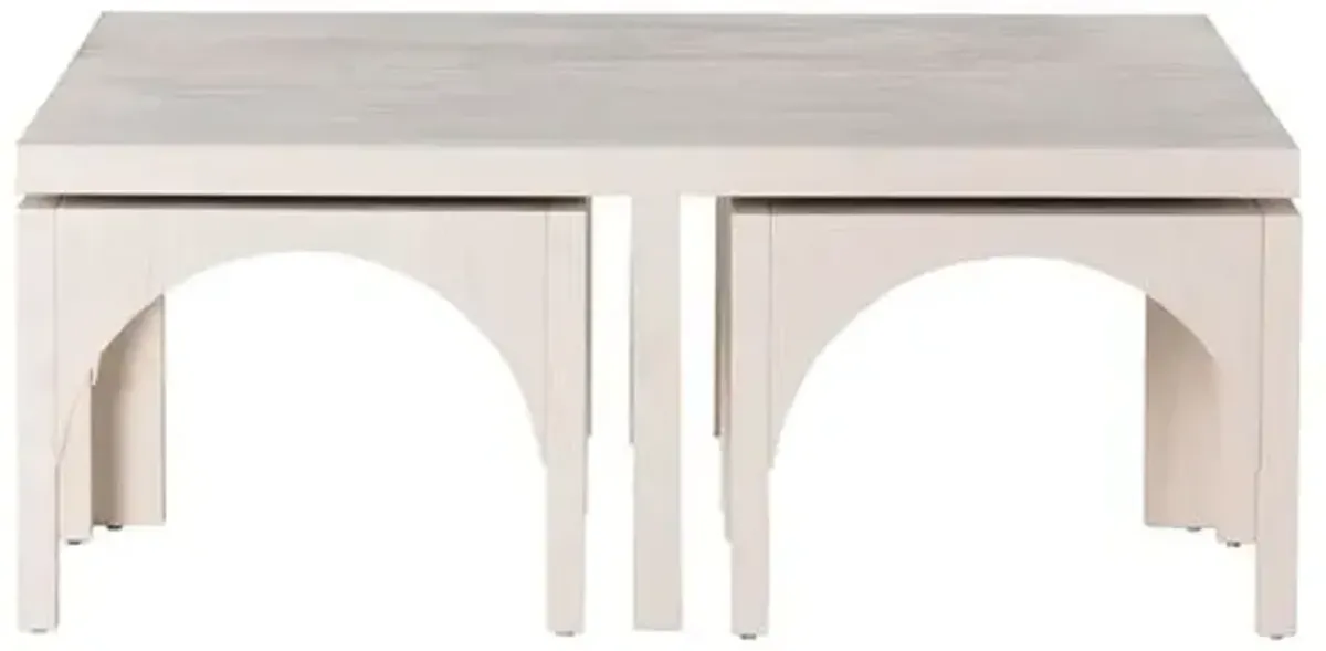 Allison Oak Coffee Table - Off White