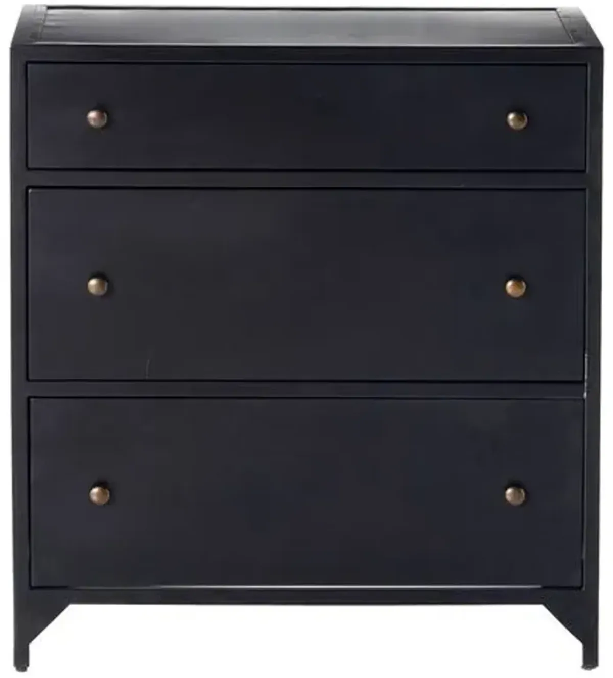 Max Large Storage Nightstand - Black/Bronze