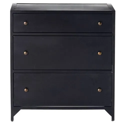 Max Large Storage Nightstand - Black/Bronze