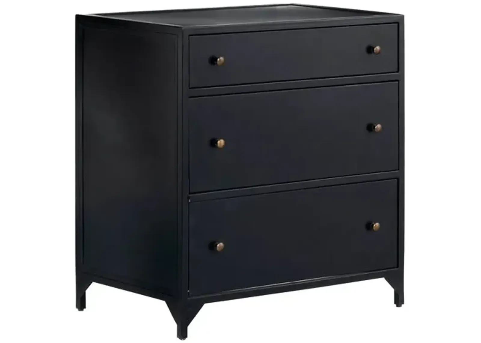 Max Large Storage Nightstand - Black/Bronze