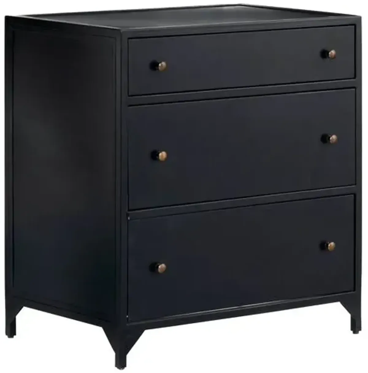 Max Large Storage Nightstand - Black/Bronze