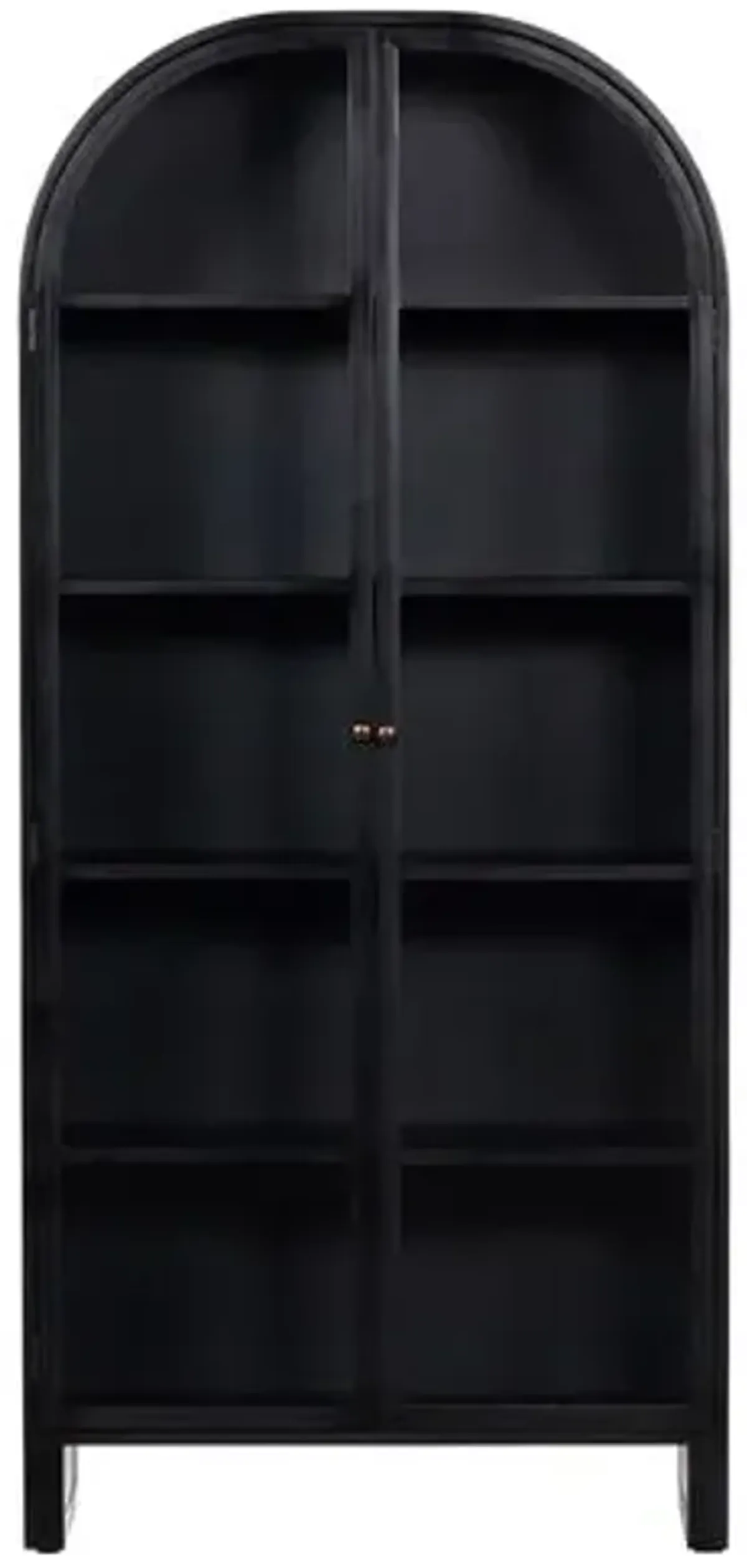 Brady Iron Arched Cabinet - Black