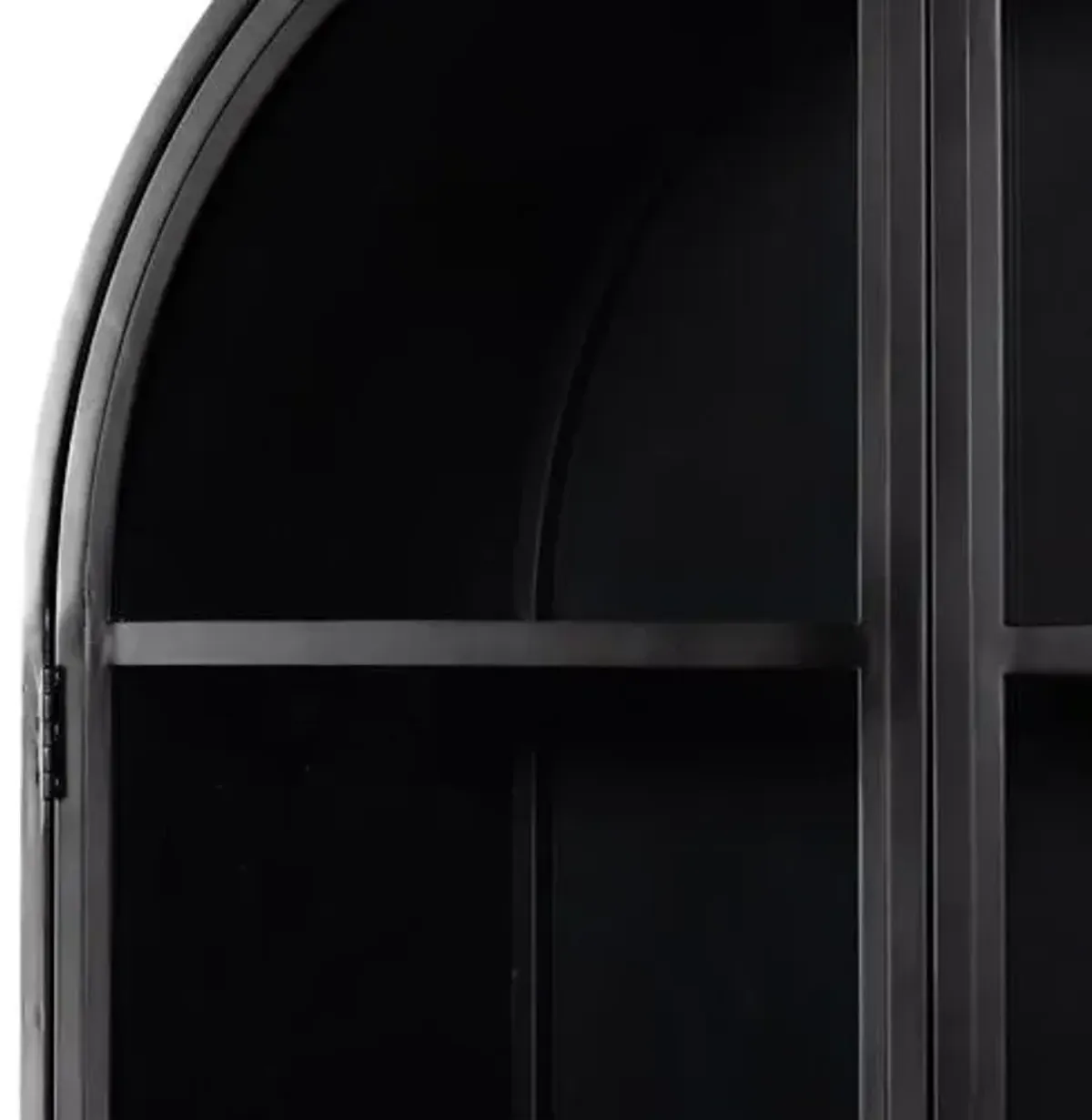 Brady Iron Arched Cabinet - Black