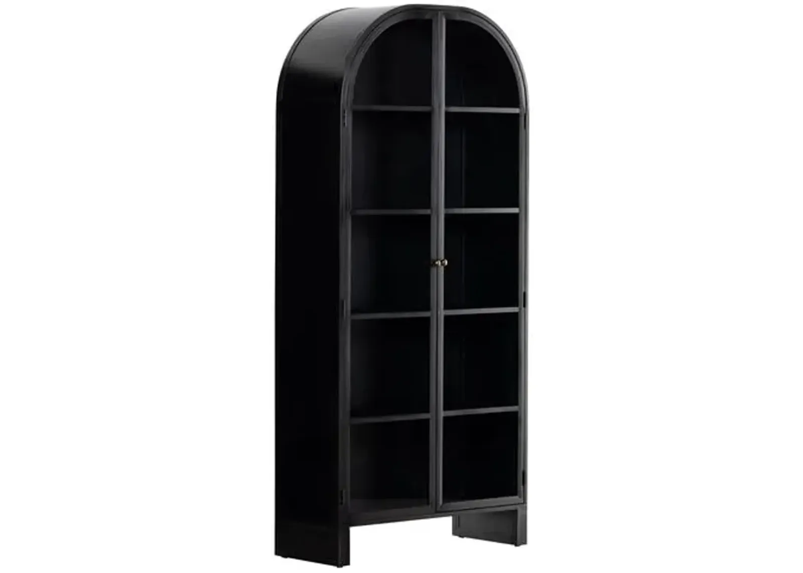 Brady Iron Arched Cabinet - Black