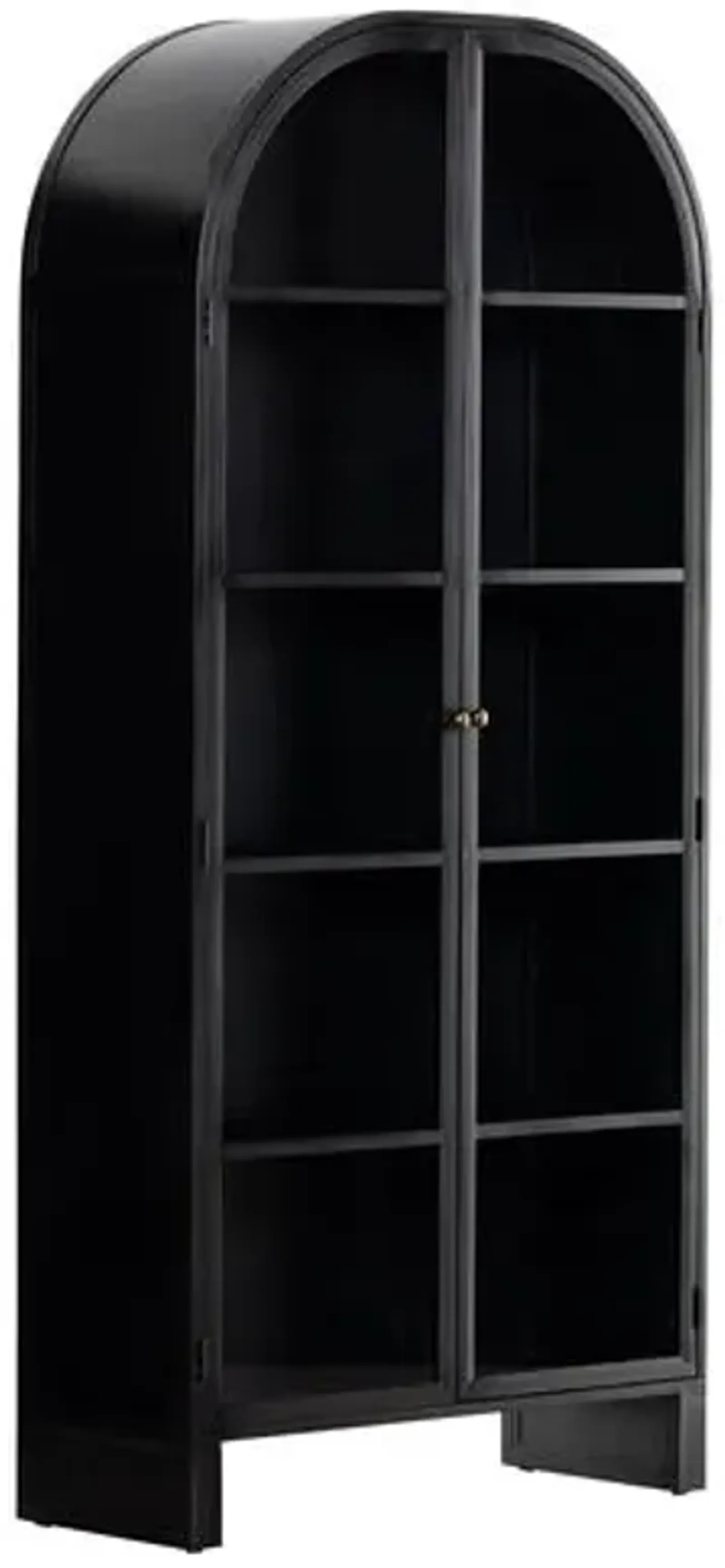 Brady Iron Arched Cabinet - Black