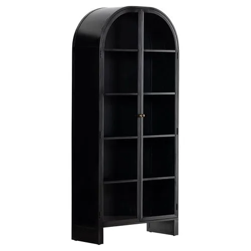 Brady Iron Arched Cabinet - Black