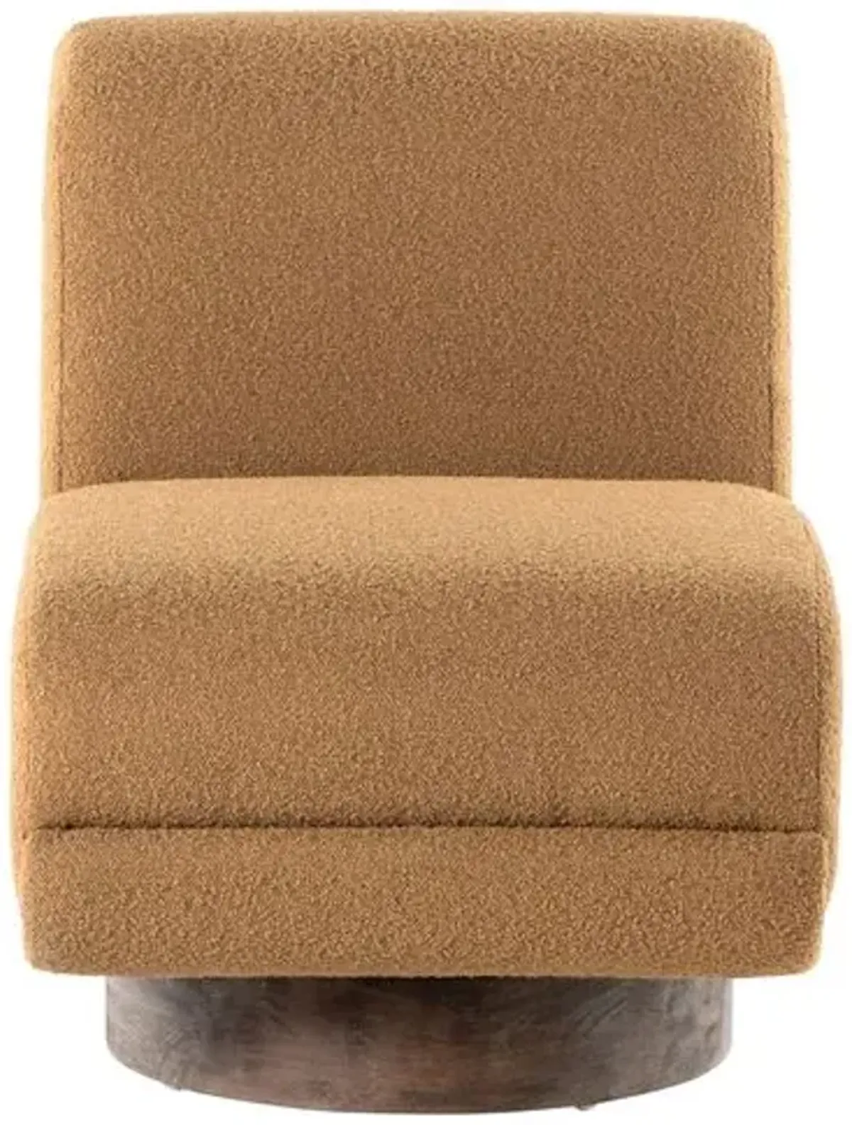 Marshall Boucle Swivel Chair - Amber