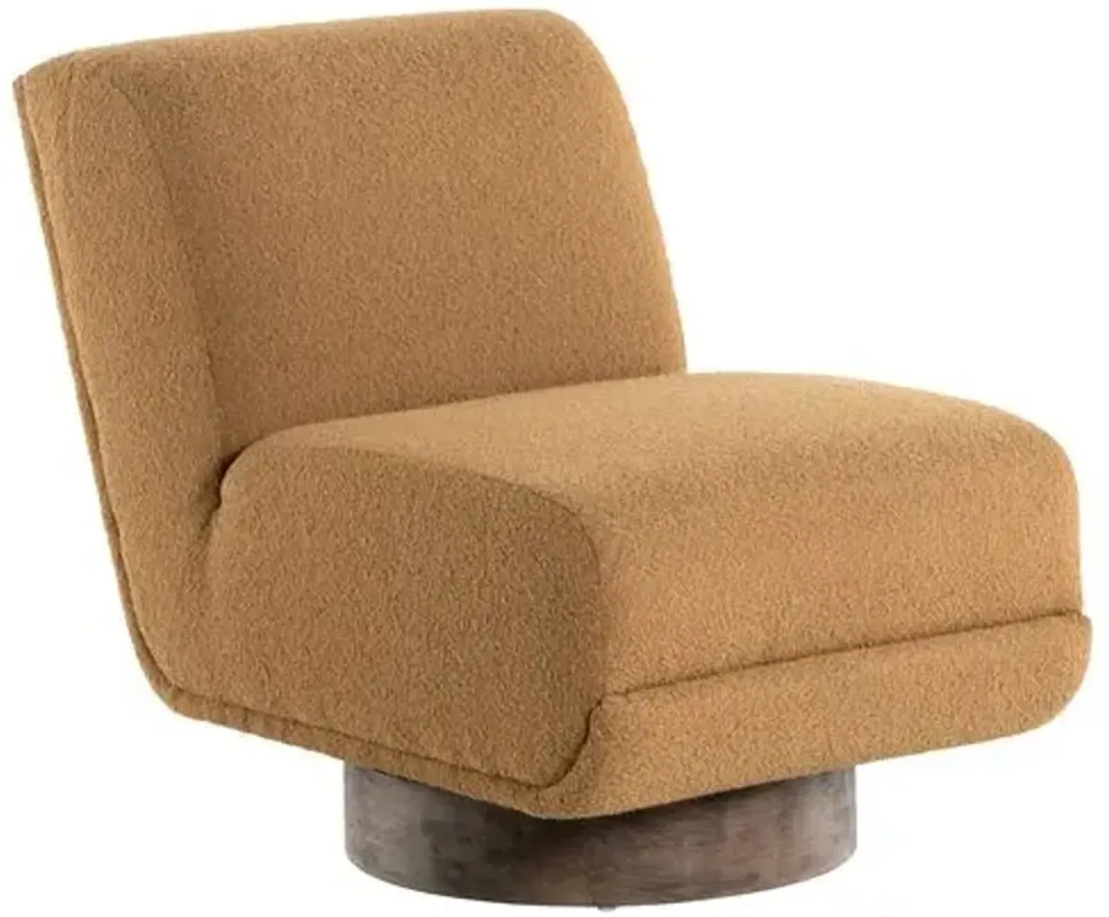 Marshall Boucle Swivel Chair - Amber