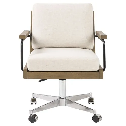 Vince Desk Chair - Flax - Beige