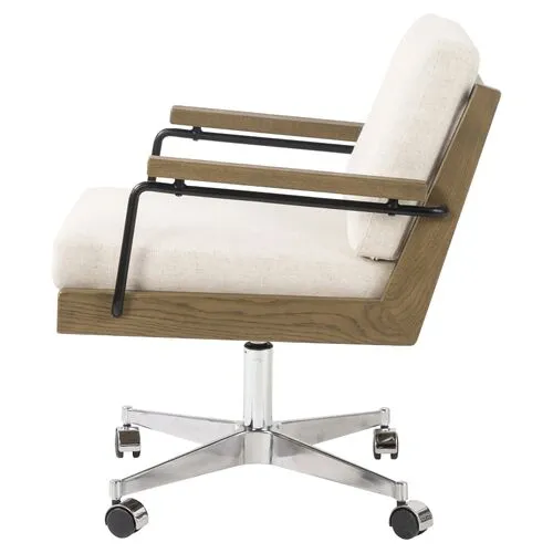 Vince Desk Chair - Flax - Beige